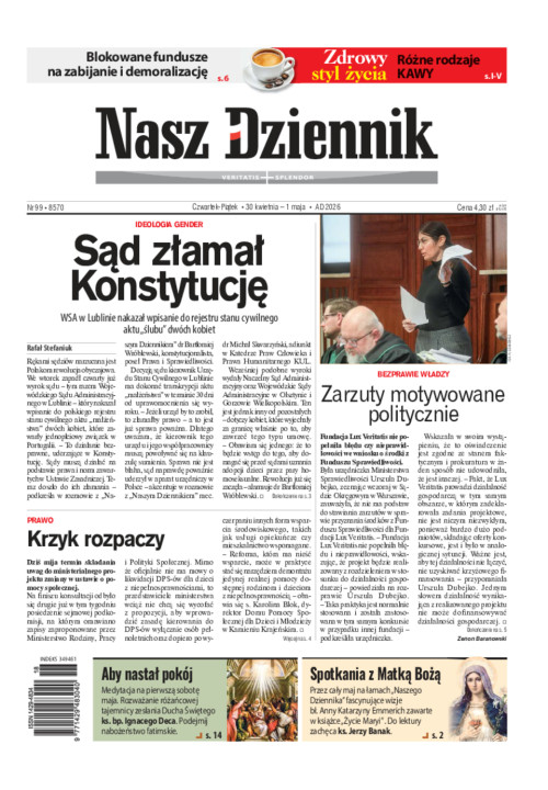 Nasz Dziennik, Czwartek-Piątek, 30 kwietnia – 1...