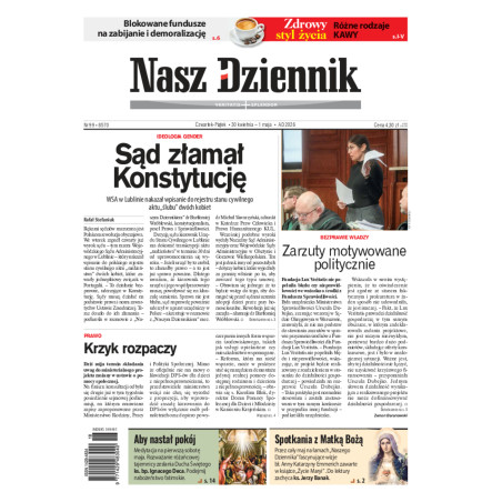 Nasz Dziennik, Czwartek-Piątek, 30 kwietnia – 1 maja 2026, Nr 99 (8570)