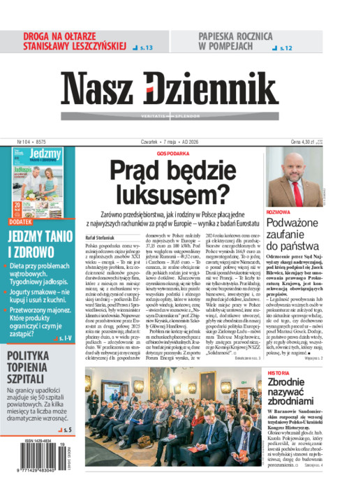 Nasz Dziennik, Czwartek, 7 maja 2026, Nr 104...