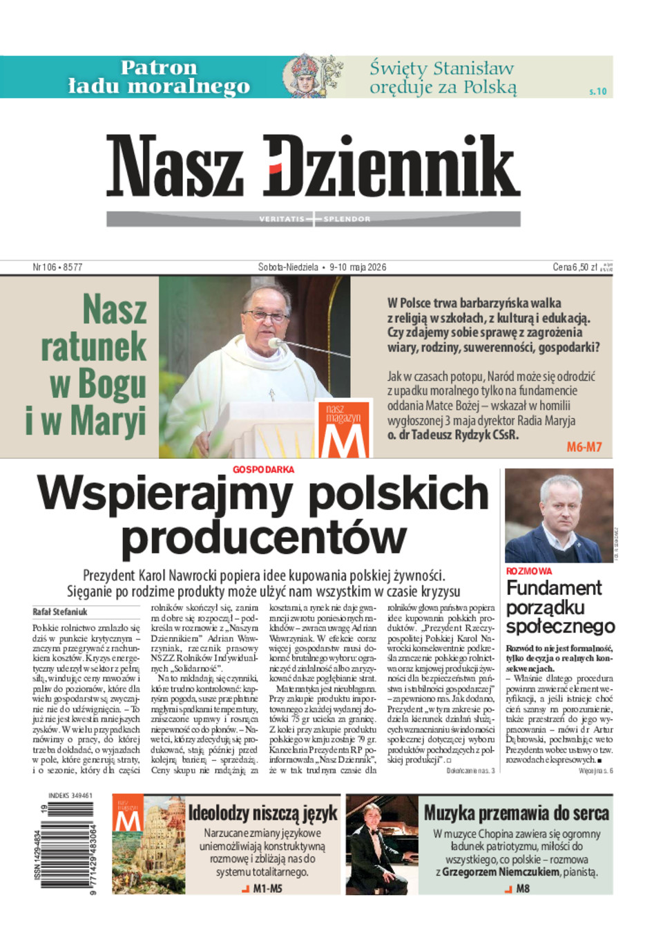 Nasz Dziennik, Sobota-Niedziela, 9-10 maja 2026, Nr 106 (8577)