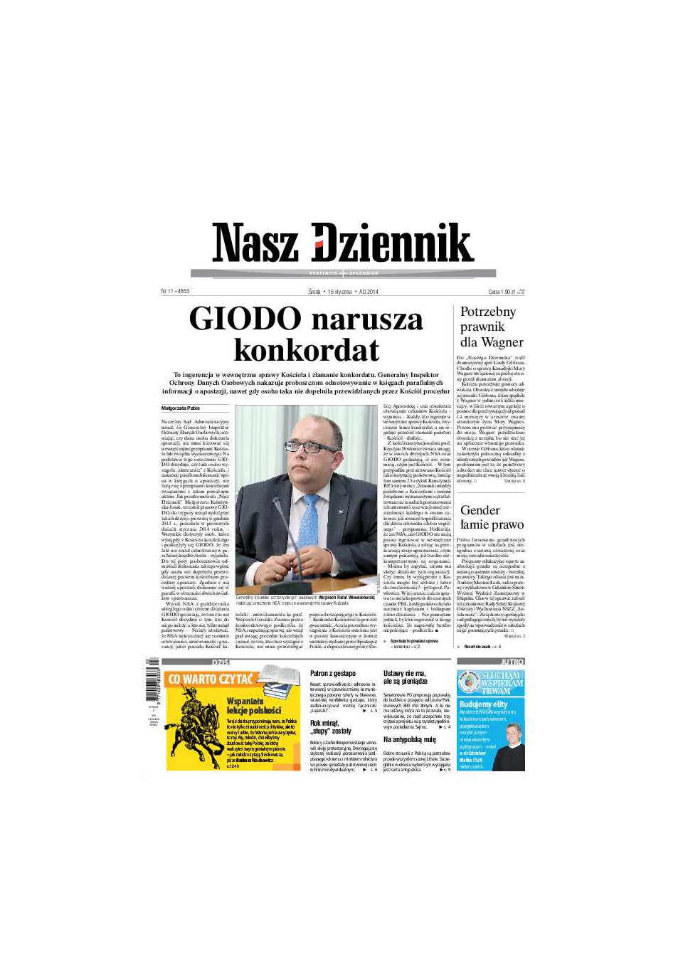 Nasz Dziennik z dnia 15.01.2014 wydanie PDF