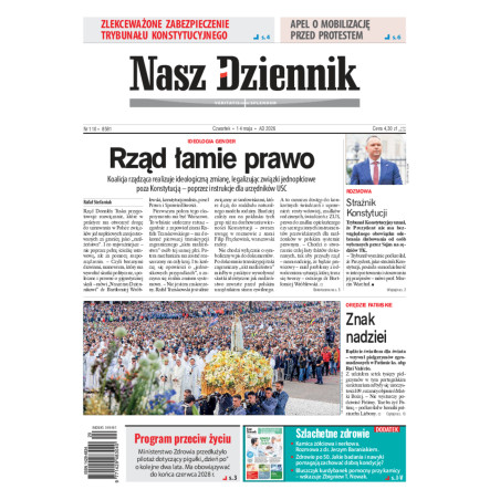 Nasz Dziennik, Czwartek, 14 maja 2026, Nr 110 (8581)