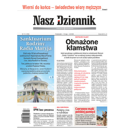 Nasz Dziennik, Poniedziałek, 18 maja 2026, Nr 113 (8584)