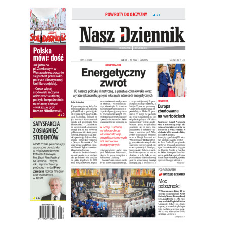 Nasz Dziennik, Wtorek, 19 maja 2026, Nr 114 (8585)