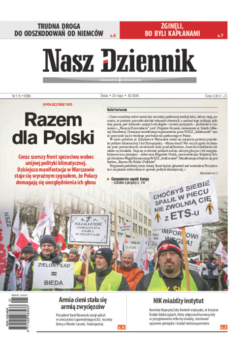 Nasz Dziennik, Środa, 20 maja 2026, Nr 115 (8586)