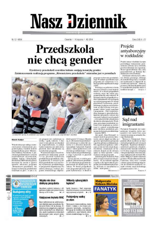 Nasz Dziennik z dnia 16.01.2014 wydanie PDF