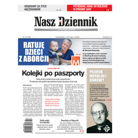 Nasz Dziennik, Sobota-Niedziela, 23-24 maja 2026, Nr 118 (8589)