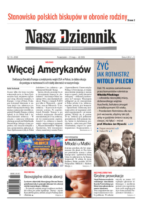 Nasz Dziennik, Poniedziałek, 25 maja 2026, Nr...