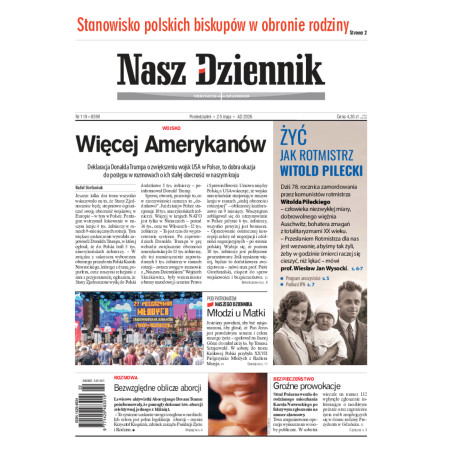 Nasz Dziennik, Poniedziałek, 25 maja 2026, Nr 119 (8590)