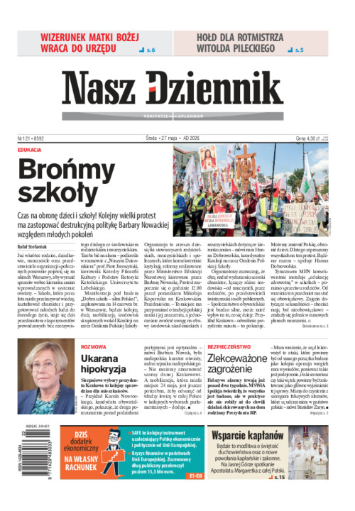 Nasz Dziennik, Środa, 27 maja 2026, Nr 121 (8592)