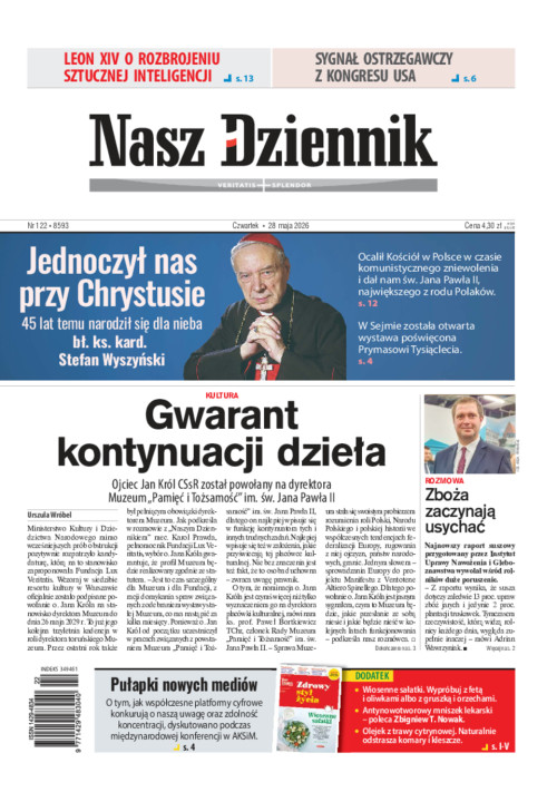 Nasz Dziennik, Czwartek, 28 maja 2026, Nr 122...