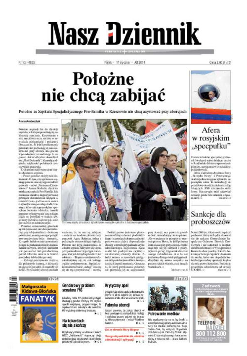 Nasz Dziennik z dnia 17.01.2014 wydanie PDF