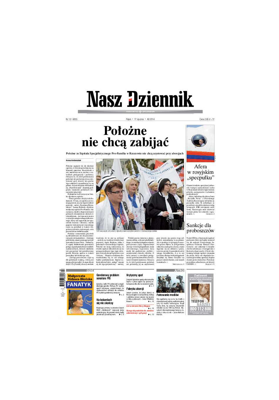Nasz Dziennik z dnia 17.01.2014 wydanie PDF