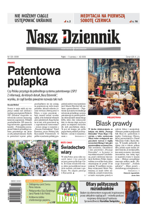 Nasz Dziennik, Piątek, 5 czerwca 2026, Nr 128...