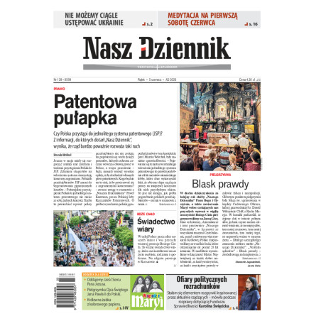 Nasz Dziennik, Piątek, 5 czerwca 2026, Nr 128 (8599)