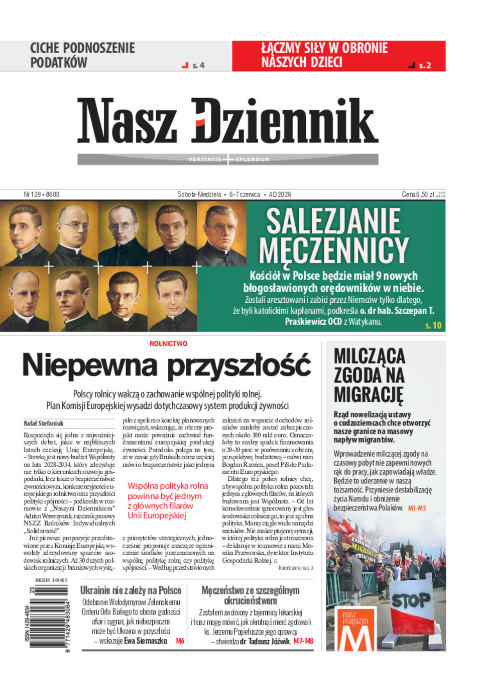 Nasz Dziennik, Sobota-Niedziela, 6-7 czerwca 2026, Nr 129 (8600)