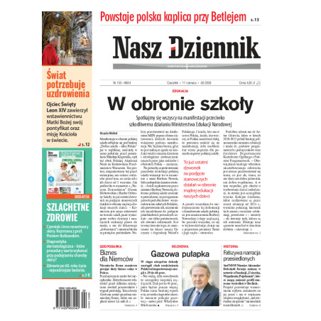 Nasz Dziennik, Czwartek, 11 czerwca 2026, Nr 133 (8604)