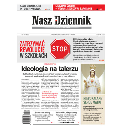 Nasz Dziennik, Sobota-Niedziela, 13-14 czerwca 2026, Nr 135 (8606)