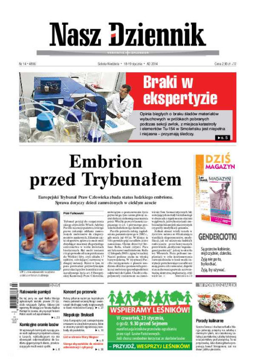 Nasz Dziennik z dnia 18.01.2014 wydanie PDF