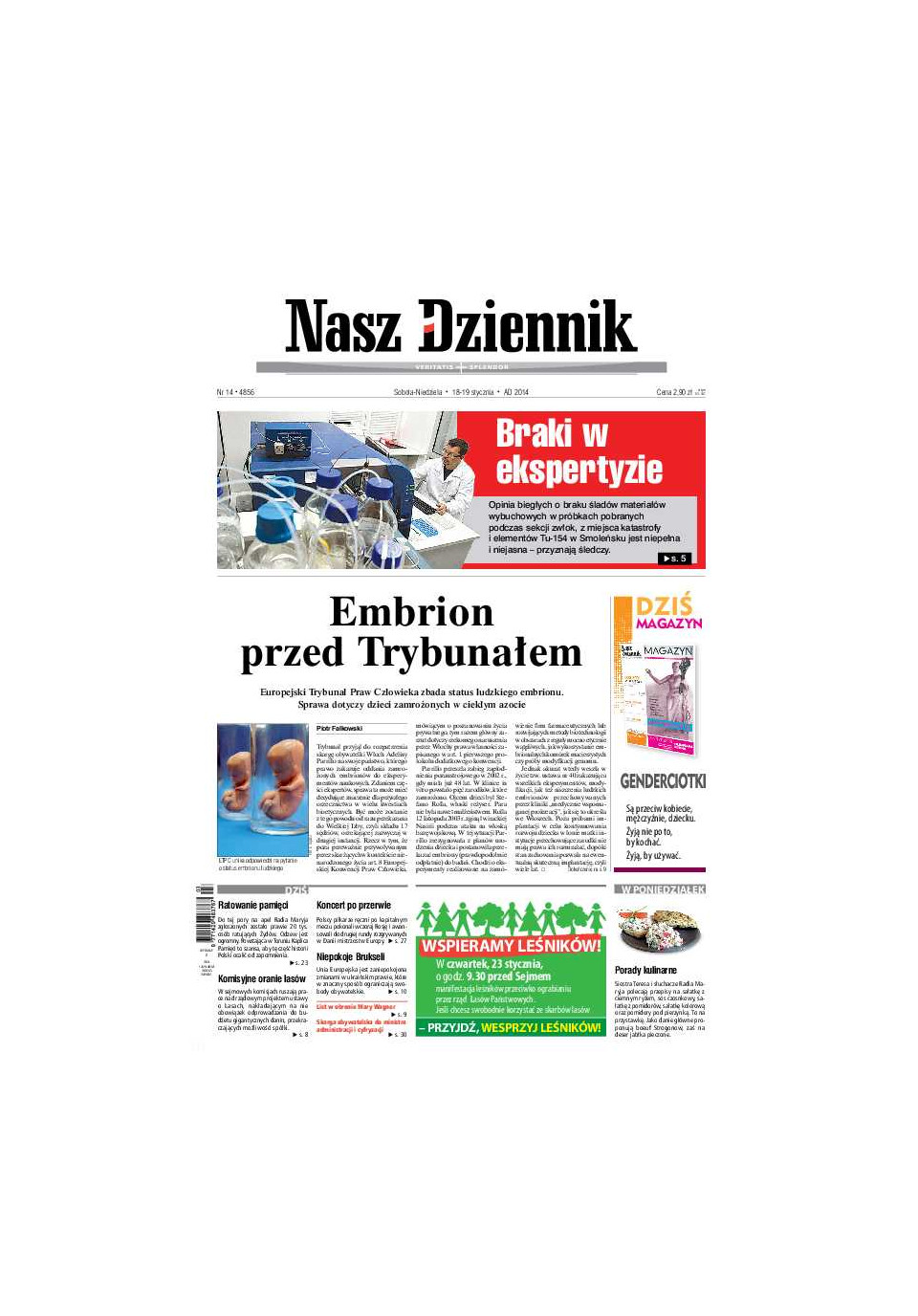 Nasz Dziennik z dnia 18.01.2014 wydanie PDF
