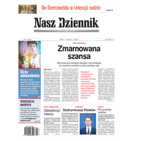 Nasz Dziennik, Wtorek, 16 czerwca 2026, Nr 137 (8608)