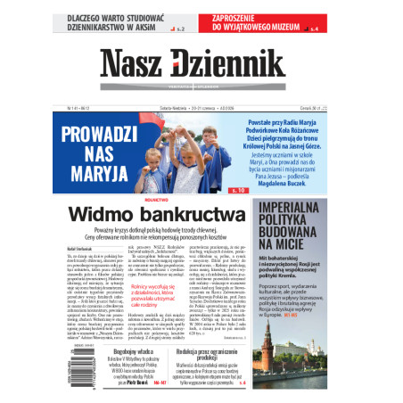 Nasz Dziennik, Sobota-Niedziela, 20-21 czerwca 2026, Nr 141 (8612)