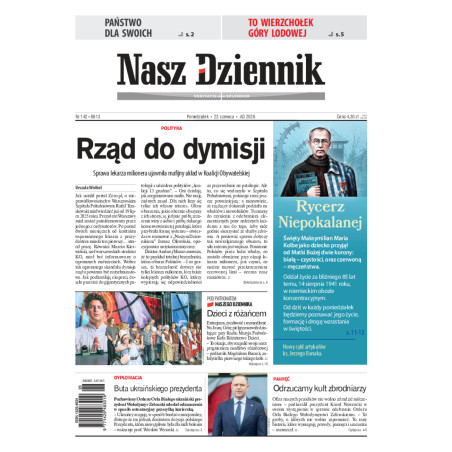 Nasz Dziennik, Poniedziałek, 22 czerwca 2026, Nr 142 (8613)