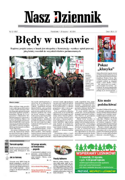 Nasz Dziennik z dnia 20.01.2014 wydanie PDF