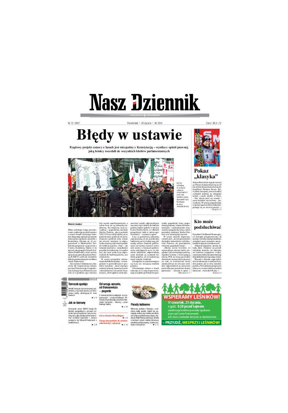 Nasz Dziennik z dnia 20.01.2014 wydanie PDF