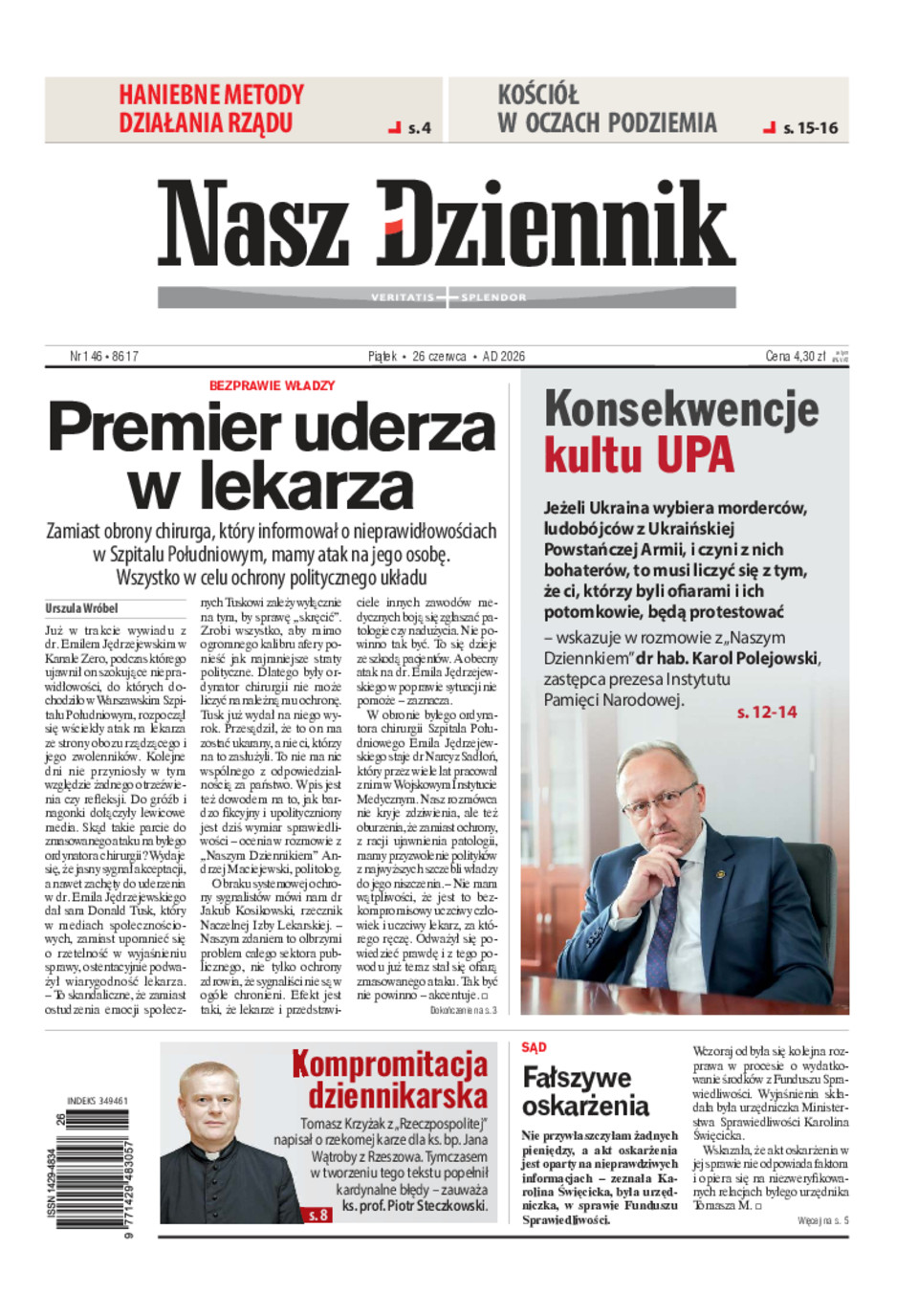 Nasz Dziennik, Piątek, 26 czerwca 2026, Nr 146 (8617)