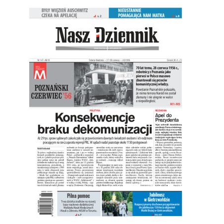Nasz Dziennik, Sobota-Niedziela, 27-28 czerwca 2026, Nr 147 (8618)