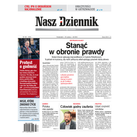 Nasz Dziennik, Poniedziałek, 29 czerwca 2026, Nr 148 (8619)