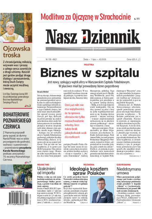 Nasz Dziennik, Środa, 1 lipca 2026, Nr 150 (8621)
