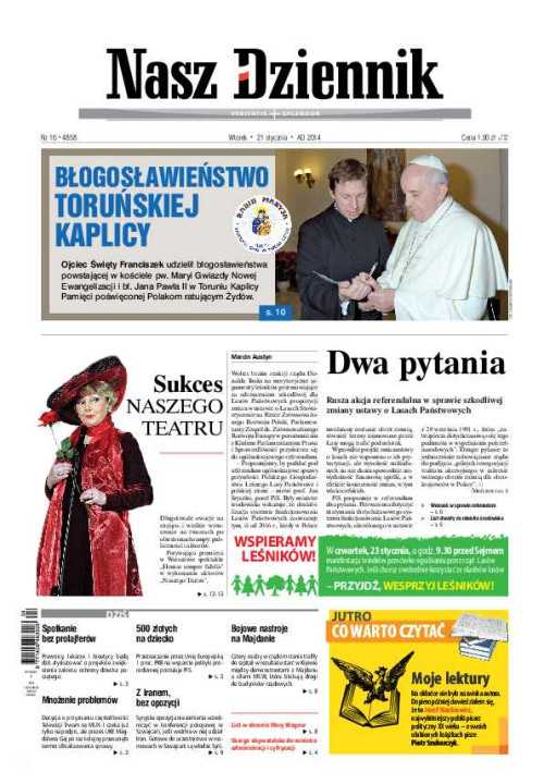 Nasz Dziennik z dnia 21.01.2014 wydanie PDF