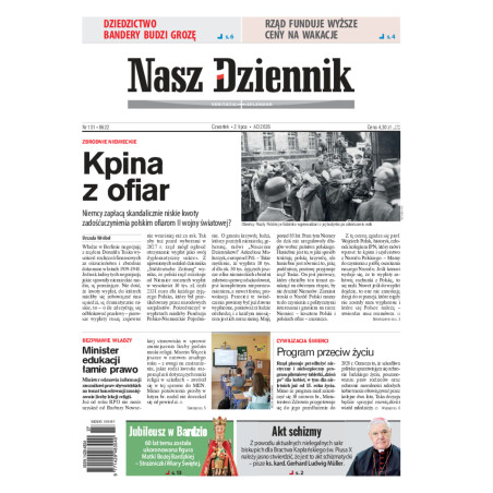 Nasz Dziennik, Czwartek, 2 lipca 2026, Nr 151 (8622)