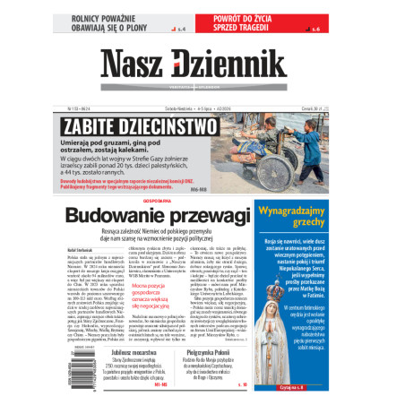 Nasz Dziennik, Sobota-Niedziela, 4-5 lipca 2026, Nr 153 (8624)