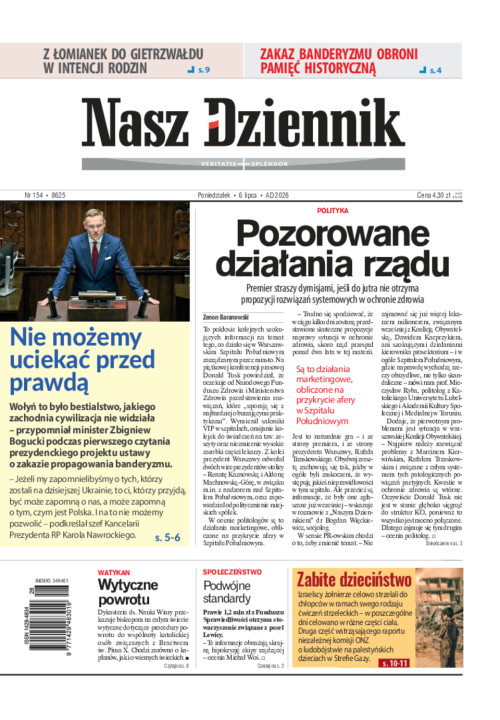 Nasz Dziennik, Poniedziałek, 6 lipca 2026, Nr...