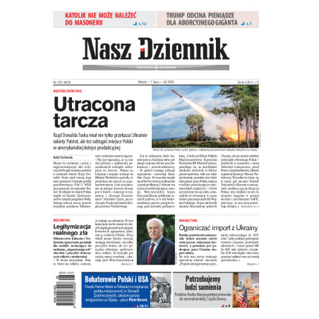 Nasz Dziennik, Wtorek, 7 lipca 2026, Nr 155 (8626)