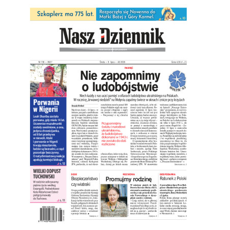 Nasz Dziennik, Środa, 8  lipca 2026, Nr 156 (8627)