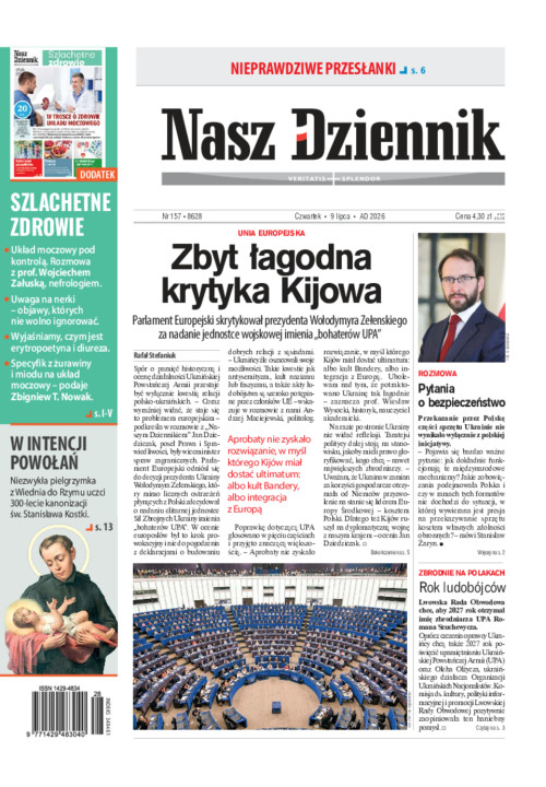 Nasz Dziennik, Czwartek, 9 lipca 2026, Nr 157...