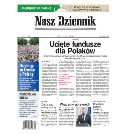 Nasz Dziennik, Wtorek, 14  lipca 2026, Nr 161 (8632)