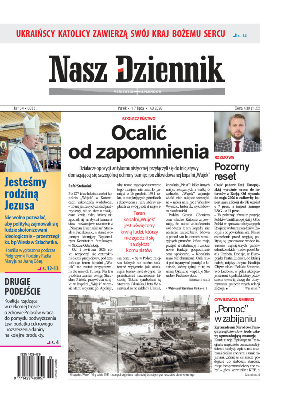 Nasz Dziennik, Piątek, 17 lipca, 2026, Nr 164 (8635)