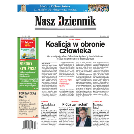 Nasz Dziennik, Czwartek, 23  lipca 2026, Nr 169 (8640)