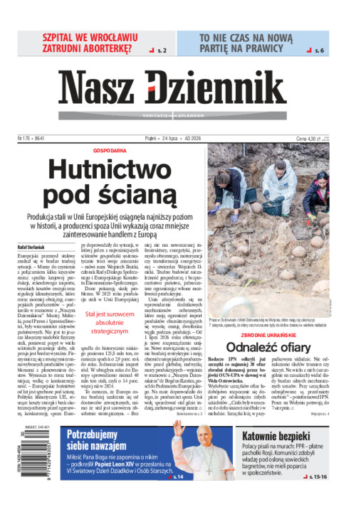 Nasz Dziennik, Piątek, 24 lipca 2026, Nr 170...