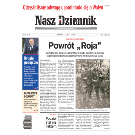 Nasz Dziennik, Poniedziałek, 27 lipca 2026, Nr 172 (8643)