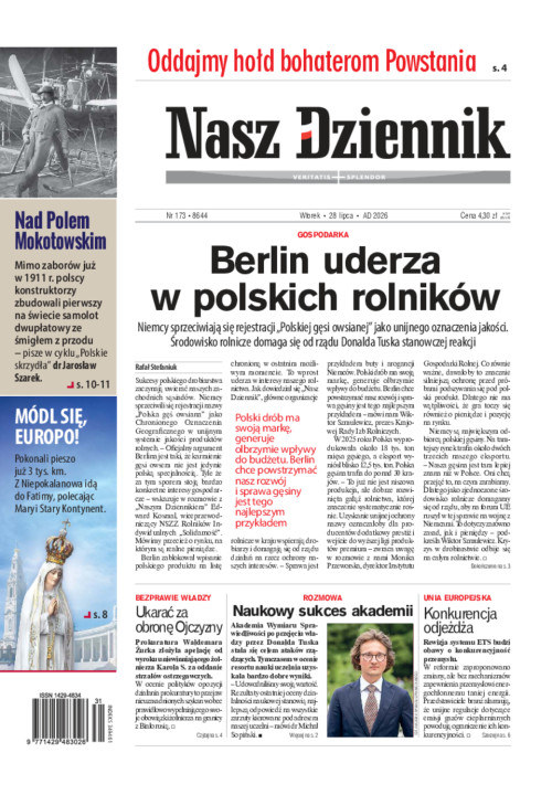 Nasz Dziennik, Wtorek, 28 lipca 2026, Nr 173...