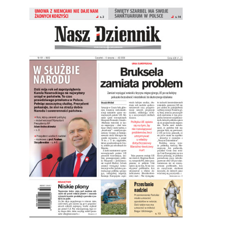 Nasz Dziennik, Czwartek, 6 sierpnia 2026, Nr 181 (8652)