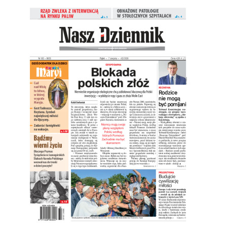 Nasz Dziennik, Piątek, 7 sierpnia 2026, Nr 182 (8653)