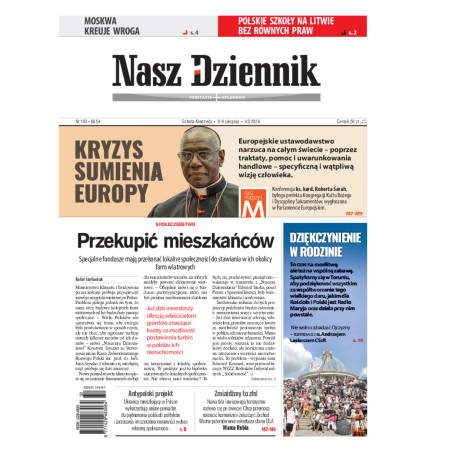 Nasz Dziennik, Sobota-Niedziela, 8-9 sierpnia 2026, Nr 183 (8654)