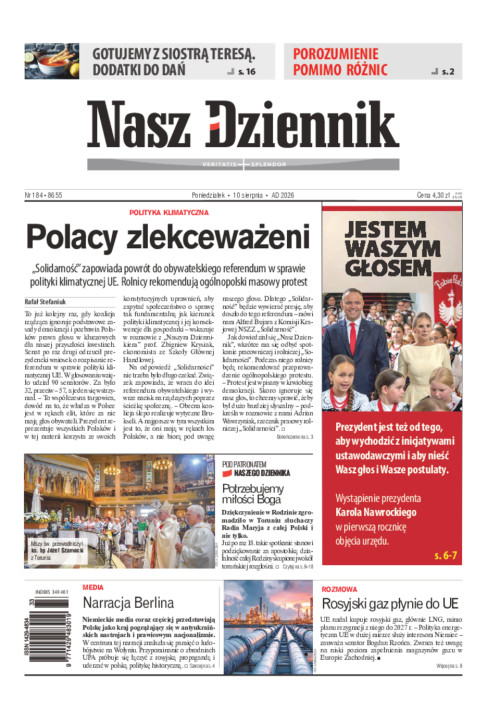 Nasz Dziennik, Poniedziałek, 10 sierpnia 2026,...